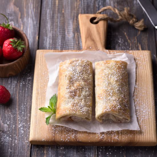 Strawberry Cheesecake Chimichangas