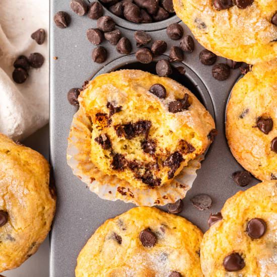 Cake Mix Chocolate Chip Muffins