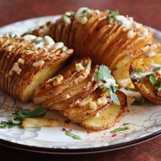 Easy Air Fryer Hasselback Potatoes