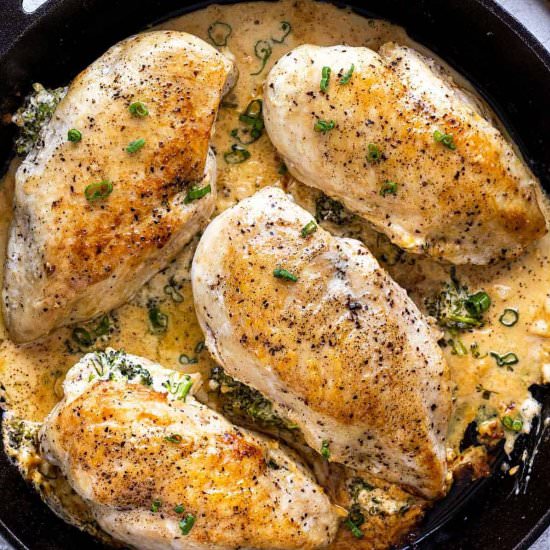 Broccoli and Cheese Stuffed Chicken