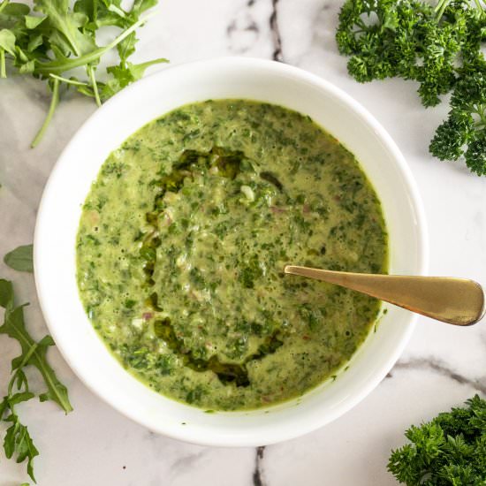 Arugula and Jalapeño Chimichurri