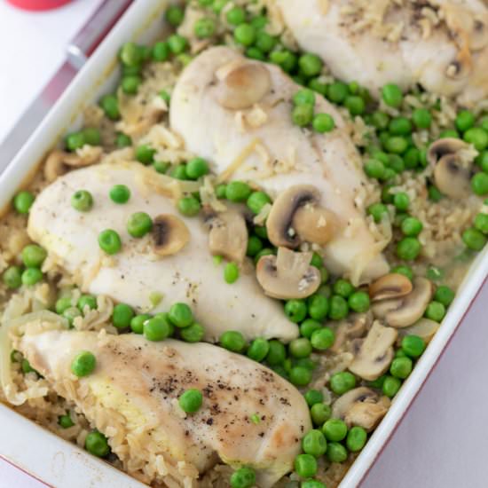 Baked Chicken Brown Rice Casserole
