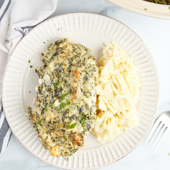 Creamy Baked Spinach Chicken