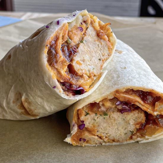 BBQ Meatball Wrap