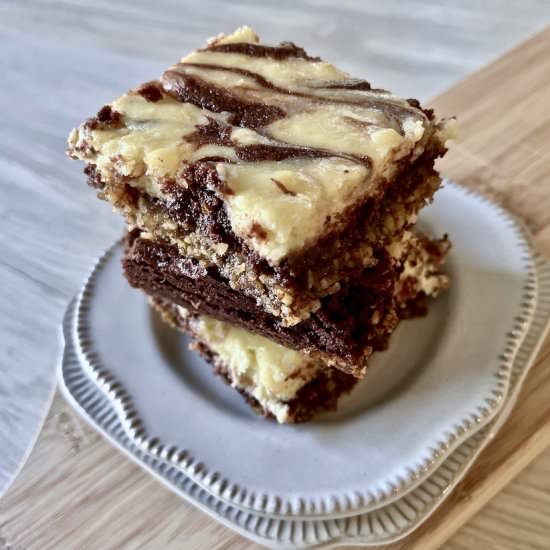 Cream Cheese Brownies & Nut Crust