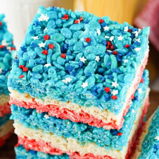 4th of July Rice Krispies Treats