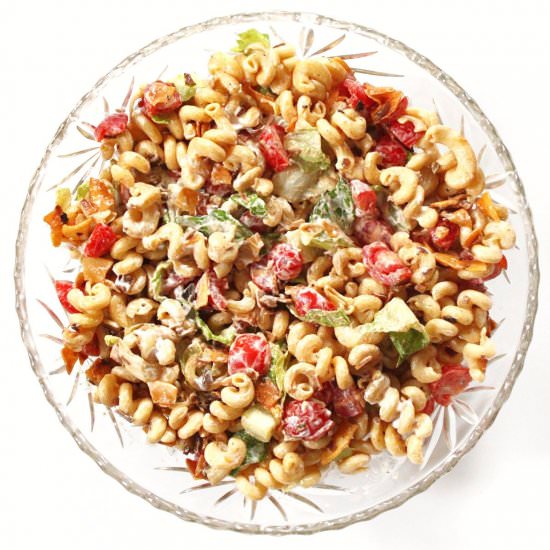 Vegan BLT Pasta Salad (Gluten-Free)