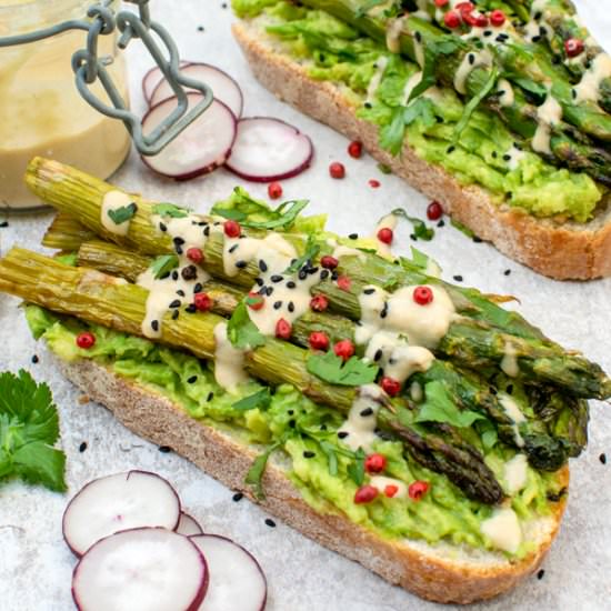ASPARAGUS & AVOCADO MISO TOAST