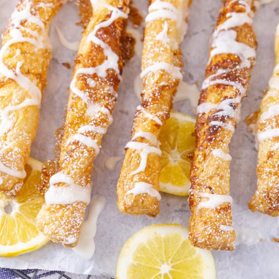 Lemon Puff Pastry Sticks