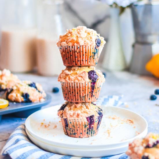 Vegan Lemon Blueberry Muffins