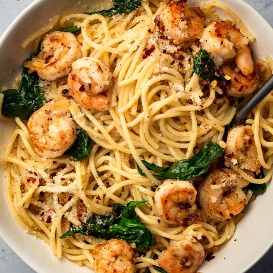 Garlic Butter Shrimp Pasta