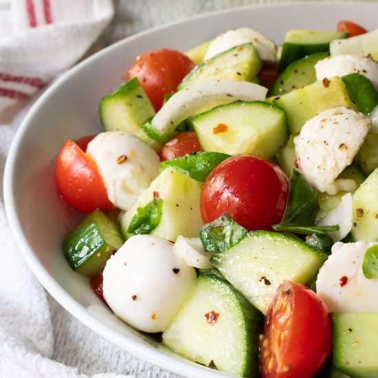 Cucumber Caprese Salad