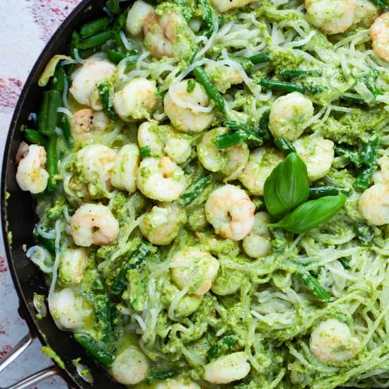 Shirataki Shrimp Pasta