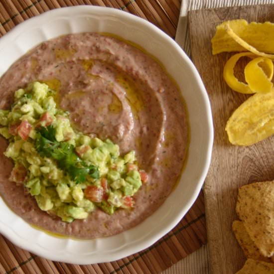 Red Bean Dip with Avocado Salsa