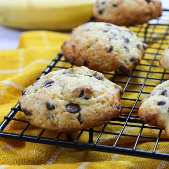 Banana Chocolate Chip Cookies