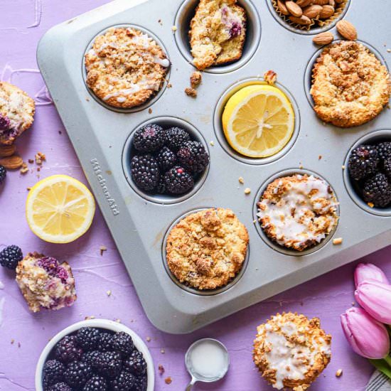 Almond Flour Blackberry Muffins