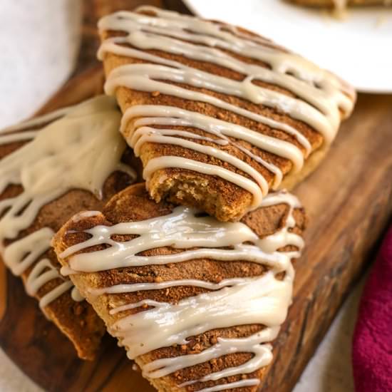 Paleo Cinnamon Roll Scones