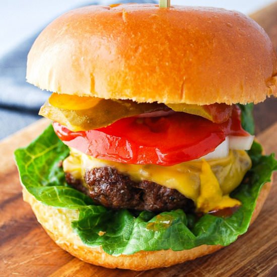Juicy Air Fryer Hamburgers