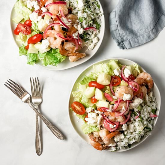 shrimp greek salad