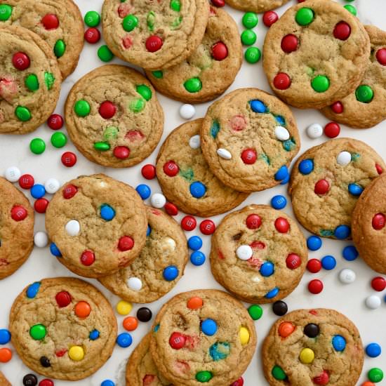 Soft M&M Cookies