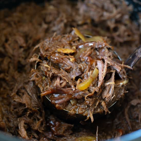 Slow Cooker Shredded BBQ Beef