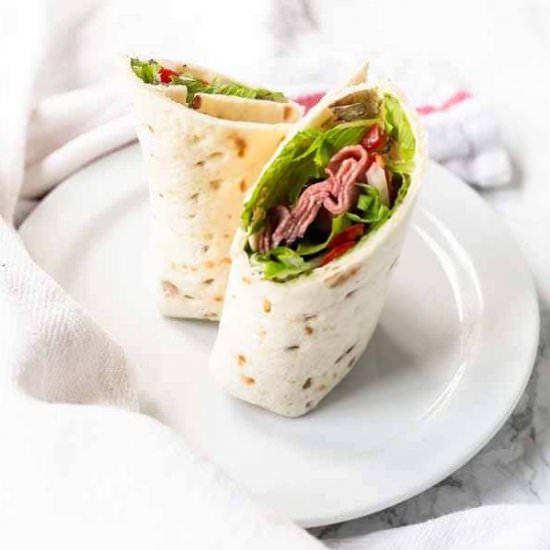 Roast beef wraps