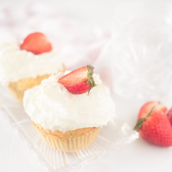 Strawberry Filled Cupcakes
