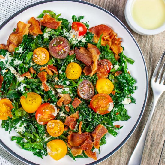 Kale BLT Salad with Lemon Dressing
