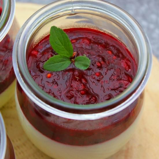 Panna Cotta with Berry Compote