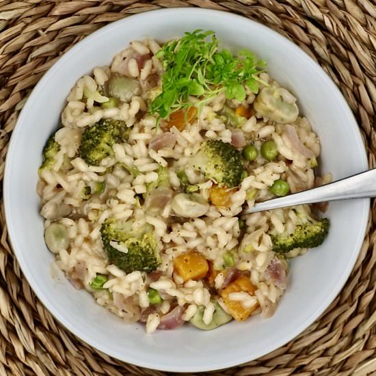 Broccoli and blue cheese risotto