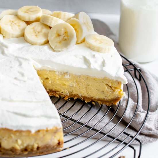 Healthy Banana Pudding Cheesecake
