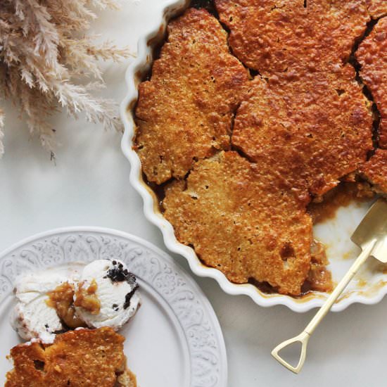 Plum cobbler