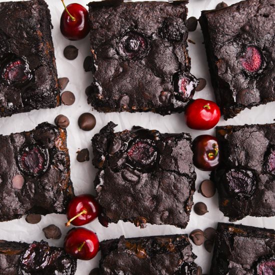 Fudgy Chocolate Cherry Brownies