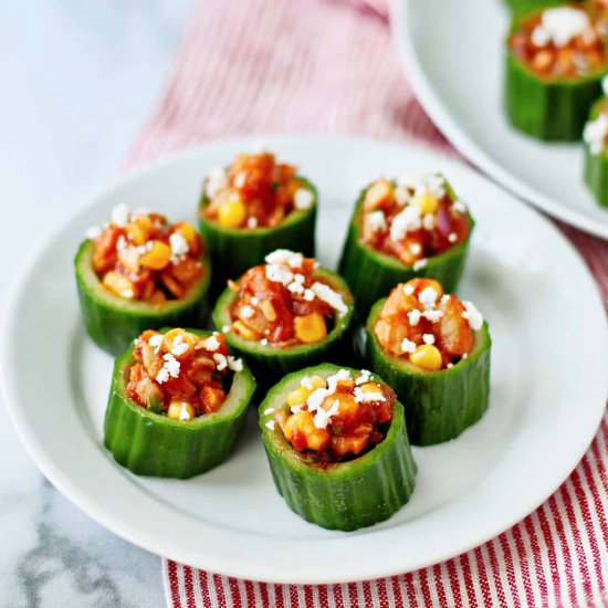 Shrimp Cocktail Cucumber Cups