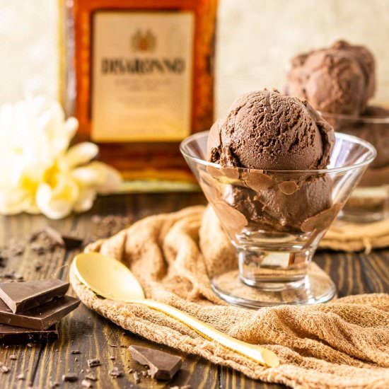 Chocolate Amaretto Ice Cream