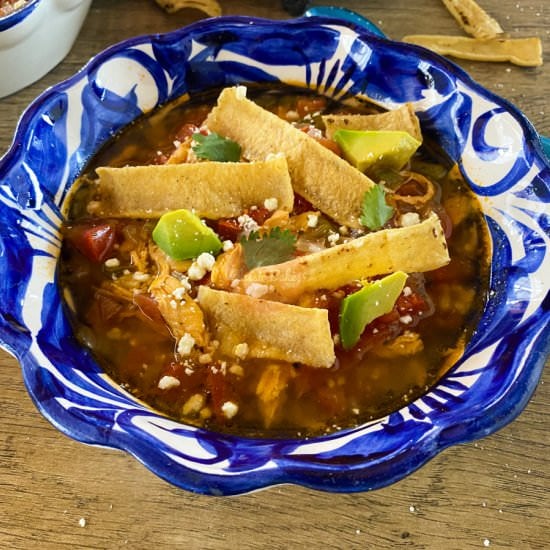 Keto Chicken Tortilla Soup