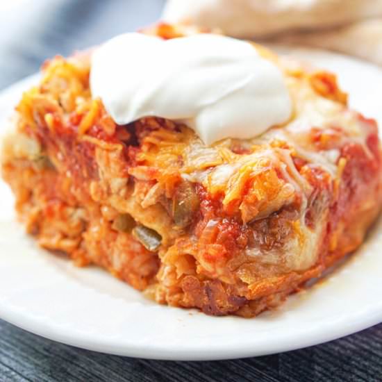 Chicken Burrito Casserole