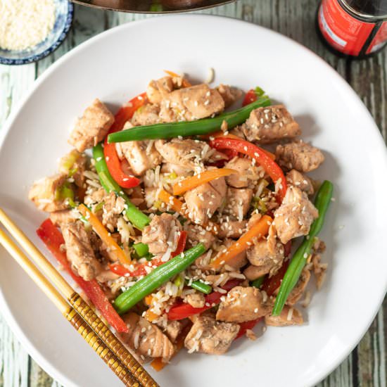 Quick Salmon Stir Fry