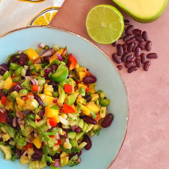 Spicy Avocado Mango Bean Salad