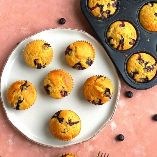Blueberry Cornmeal Muffins