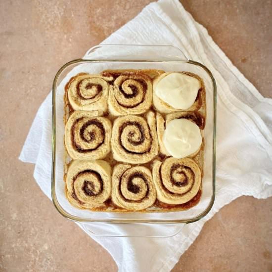 Vegan Cinnamon Rolls without Yeast