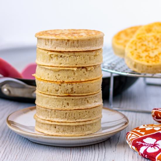 Sourdough Vegan Crumpets