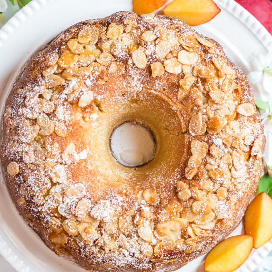 Best Peach Almond Cake