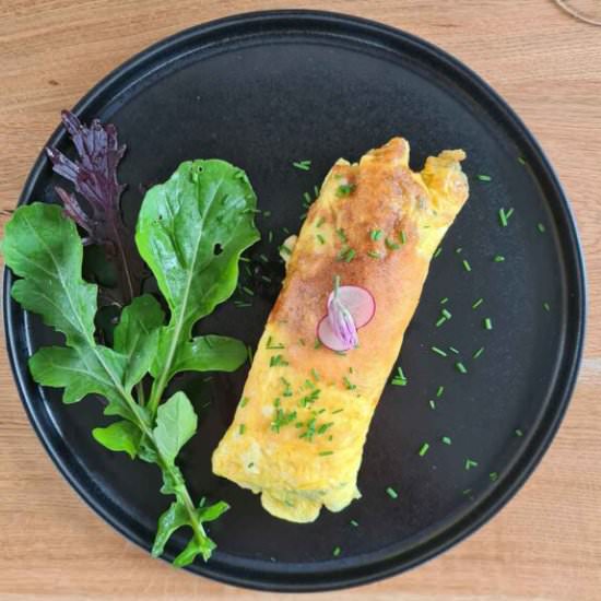 Spinach and Truffle Cheese Omelette