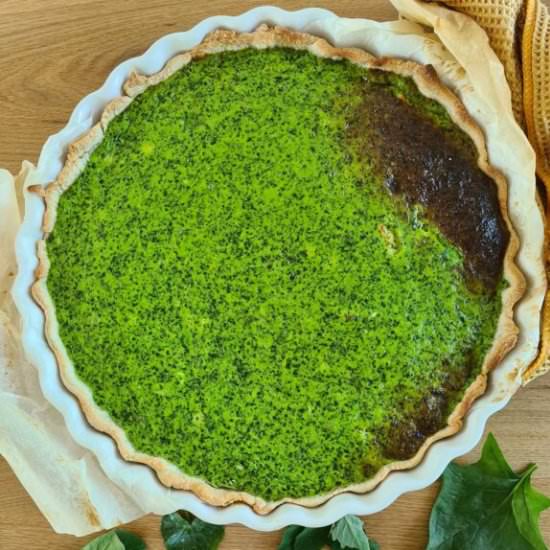 Ricotta Tart with Edible Weeds