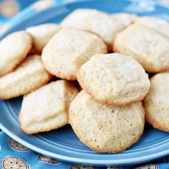 Meyer Lemon Shortbread Cookies