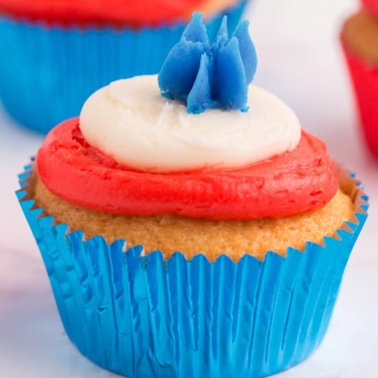 Red, White, and Blue Cupcakes