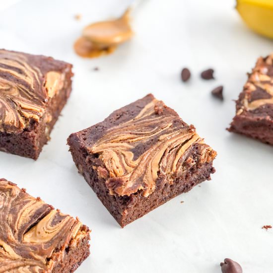 Peanut Butter Banana Brownies