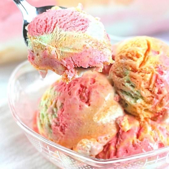 jello rainbow sherbet ice cream