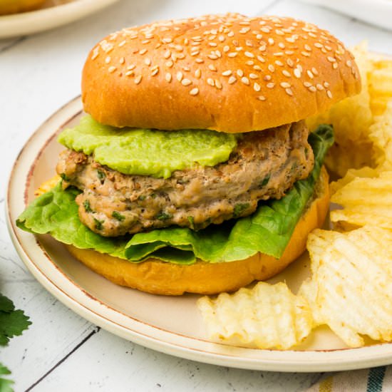 Cilantro Lime Chicken Burgers